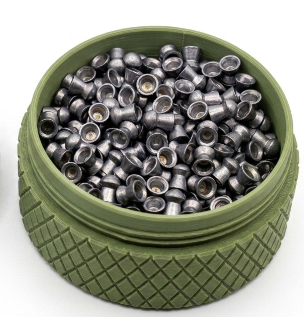 .22 Airgun pellet storage container tin