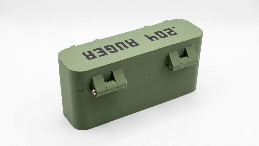 .204 Ruger 20-Round Ammo Box with Removable Tray & SS Hardware UK