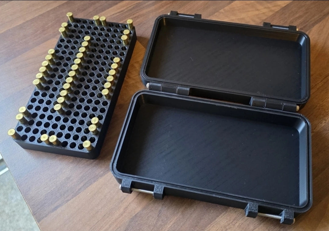 .22LR Ammo Box 200 Round Capacity – Stainless Steel Bolt Pins – Removable Tray